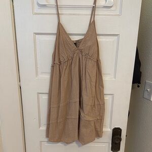 Tan Spaghetti Strap Dress
